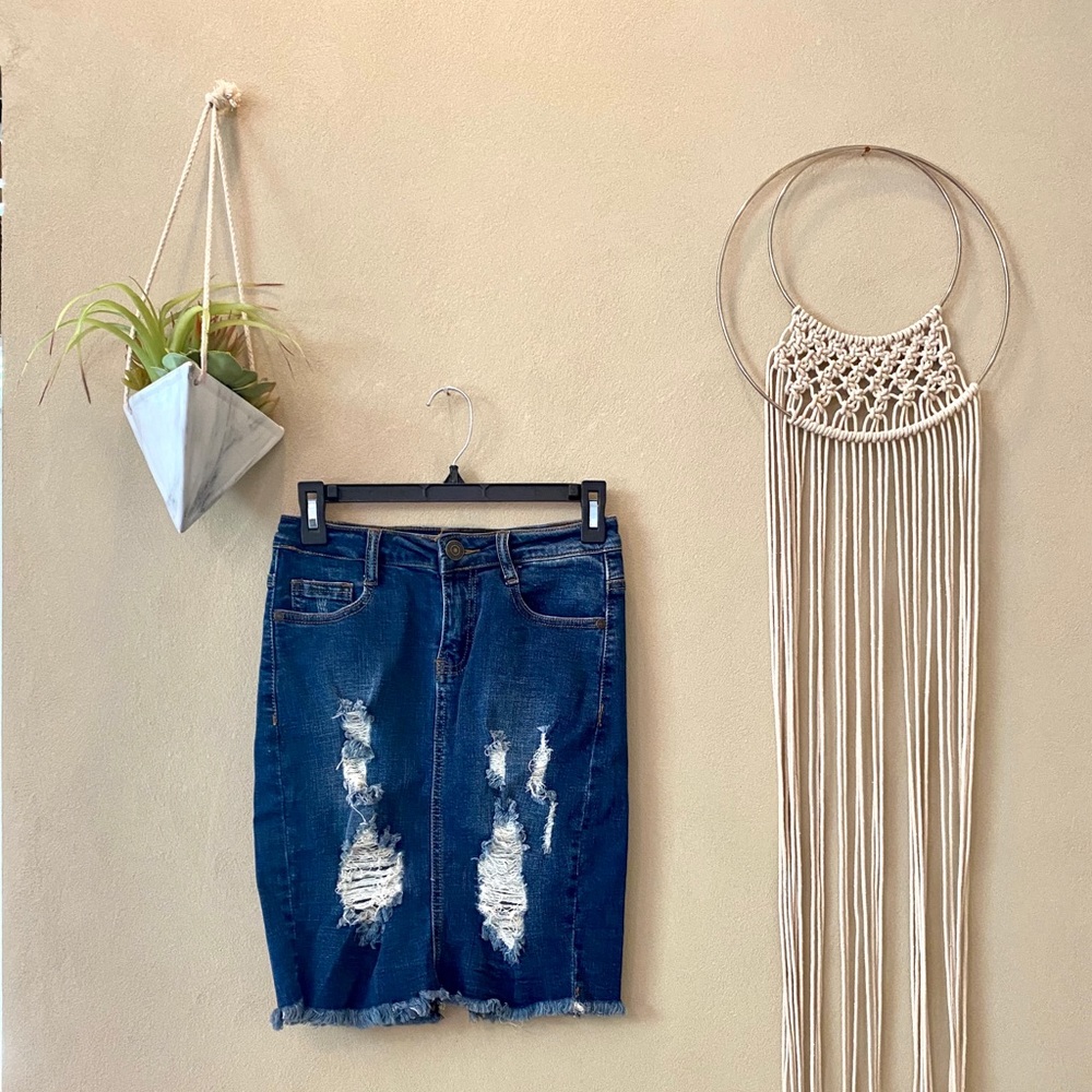 Blue jean skirt